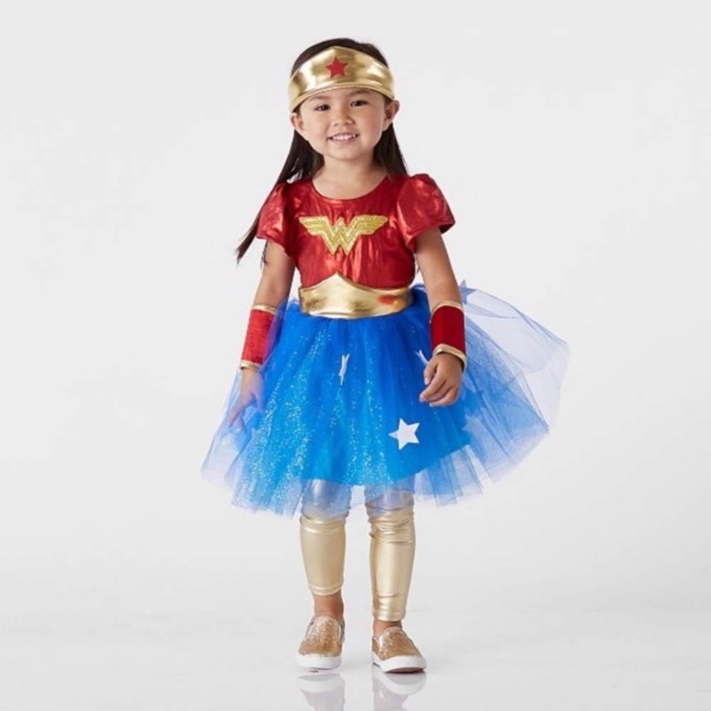 Pottery Barn DC Comics Wonder Woman Kids Costume - Red, Blue, and Gold